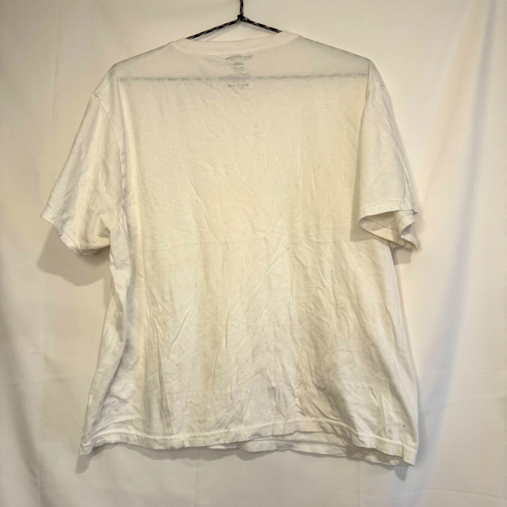 True Religion White Cotton Crew Neck T-shirt Size Large w/logo - Picture 2 of 6